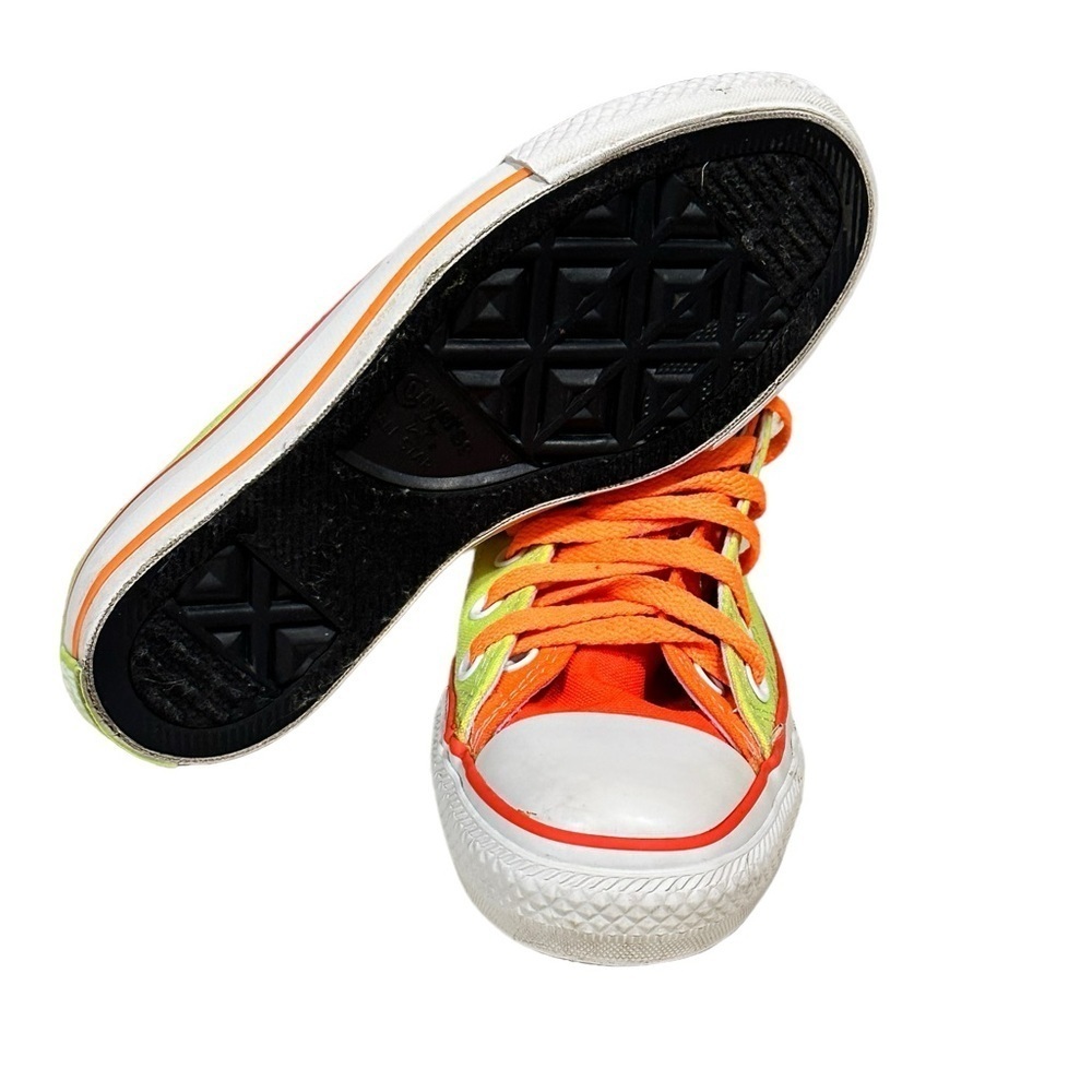 Converse All Stars Unisex Neon Yellow/Orange Double Tongue Sz 5 Women’s/3 Men’s - Picture 2 of 9